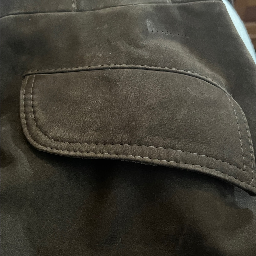Vintage Bohemian Brown Suede Fitted Jacket w/pockets & decorative Buttons Size S - Picture 16 of 16